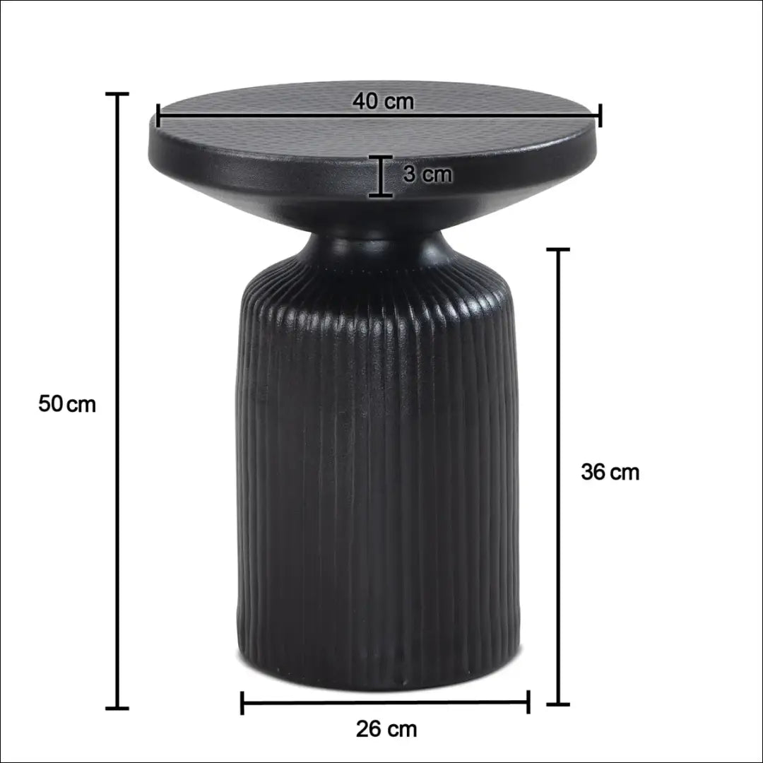 Šoninis staliukas SI1983 - €99 Save 50% 50-100, __label:Pristatymas 1-2 d.d., color-juoda, material-metalas, Push