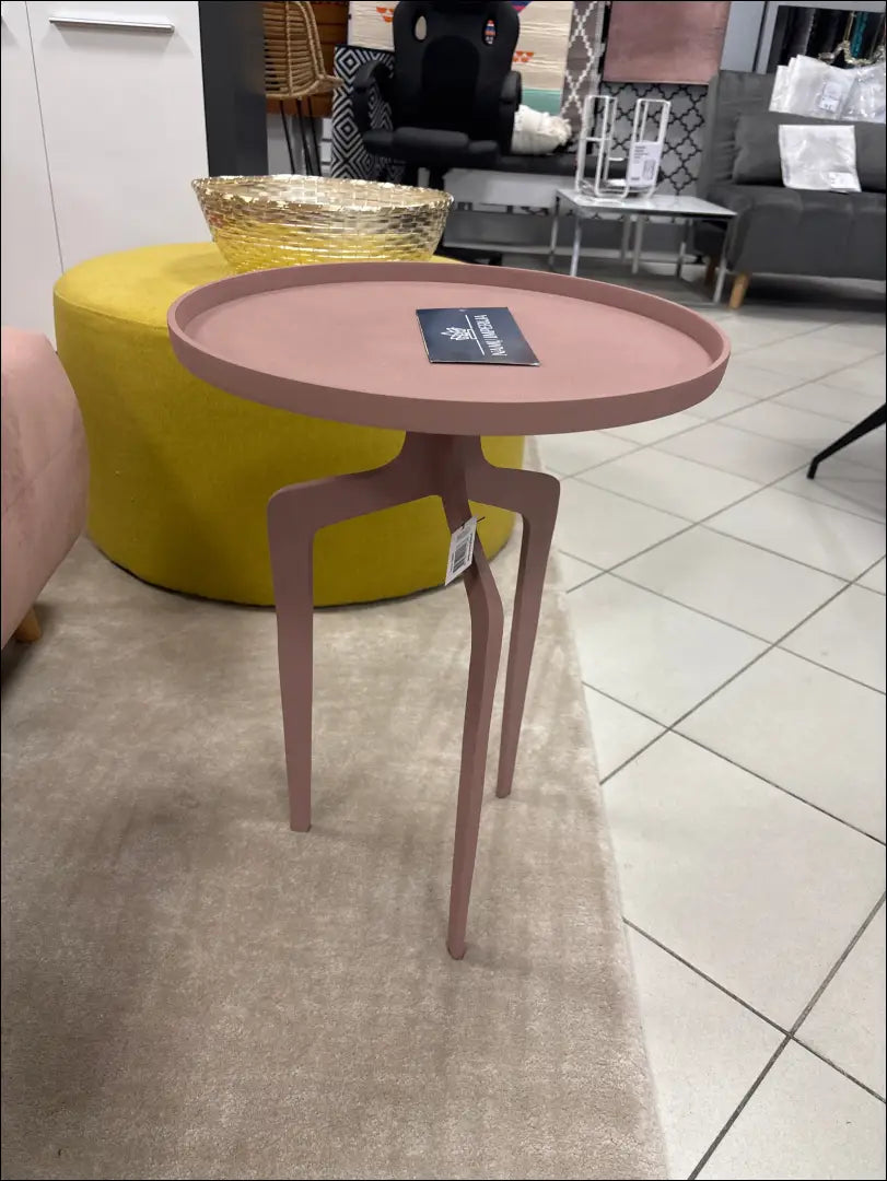 Šoninis staliukas SI2007 - €90 Save 50% 50-100, __label:Pristatymas 1-2 d.d., color-rozine, material-metalas,