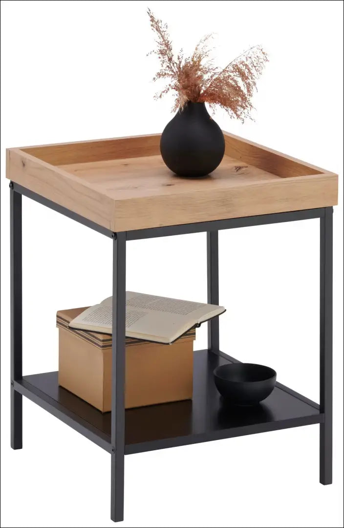 Šoninis staliukas SI2134 - €52 Save 50% 50-100, __label:Pristatymas 1-2 d.d., color-juoda, color-ruda, material-mdf €50