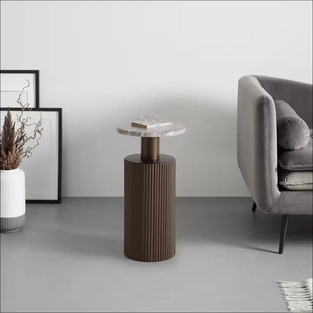 Šoninis staliukas SI2418 - €49 Save 50% 25-50, __label:Pristatymas 1-2 d.d., color-ruda, color-smelio, material-mdf MDF