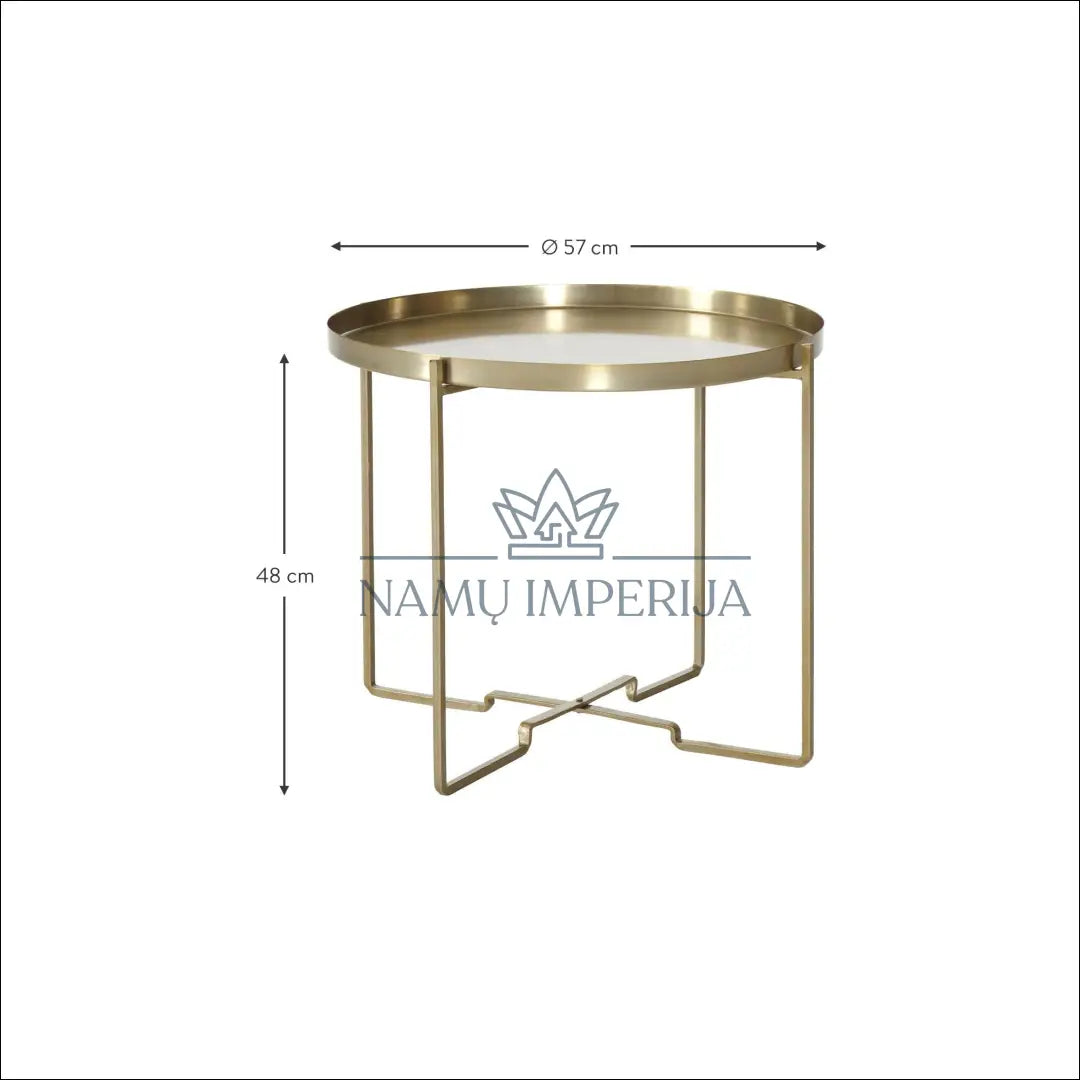 Šoninis staliukas SI829 - €65 Save 70% 50-100, color-auksine, material-metalas, pazeistas, pazeisti Auksinė | Namų