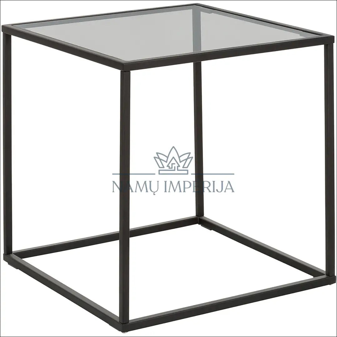 Šoninis staliukas SI834 - €72 Save 60% 50-100, color-juoda, material-metalas, material-stiklas, miegamojo Juoda