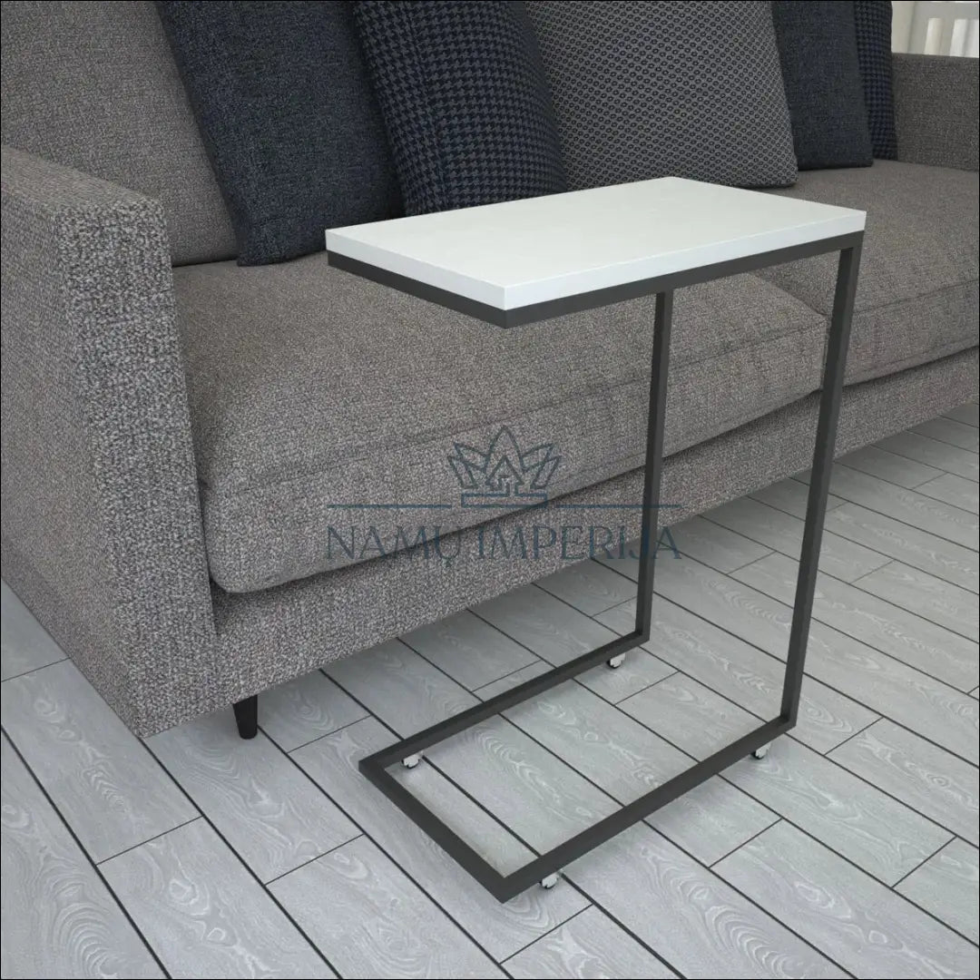 Šoninis staliukas su ratukais SI1869 - €46 Save 50% 25-50, __label:Pristatymas 1-2 d.d., color-balta, color-juoda,