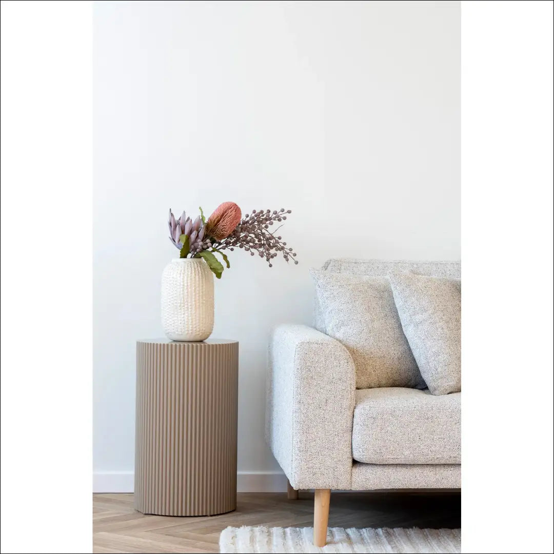 Šoninis staliukas tamsiai smėlio spalvos ø30x50 cm RD361 - €121 Save 15% 100-200, nordic, Side tables, Tamsiai smėlio,