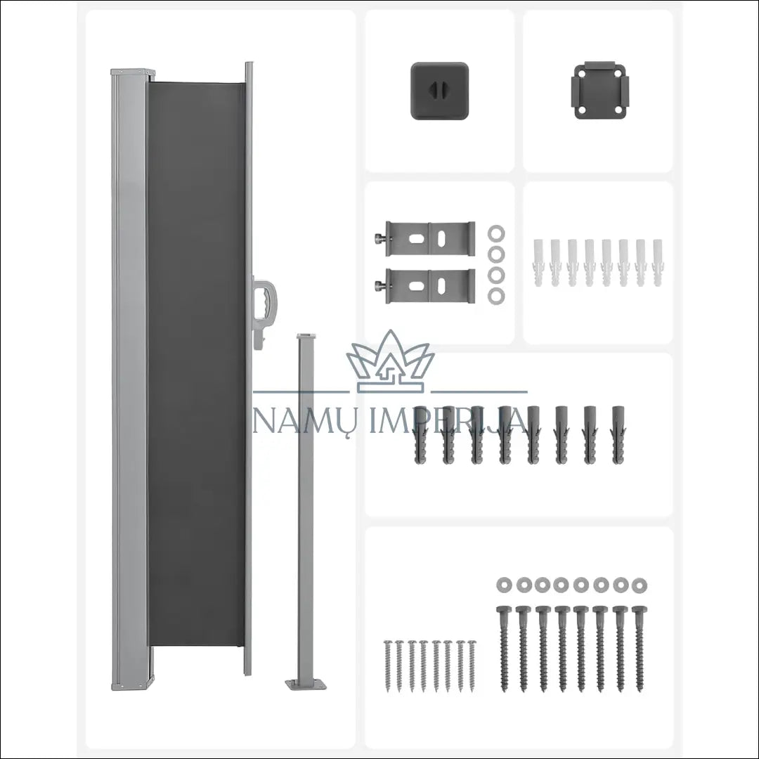 Šoninis tentas (daug dydžių) SM001 - €102 100-200, __label:Pristatymas 5-14 d.d., color-pilka, lauko baldai,
