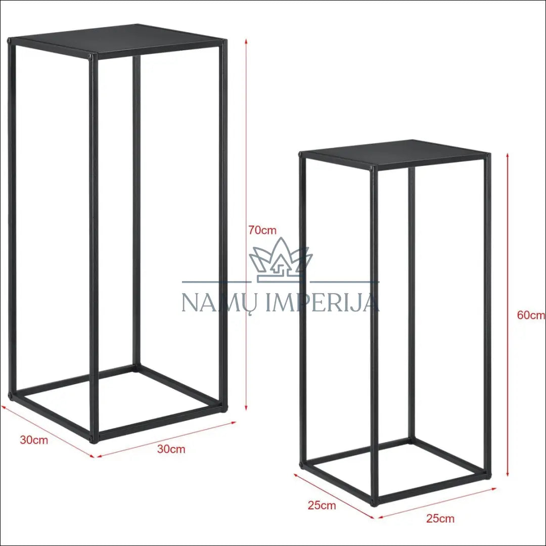 Šoninių staliukų komplektas (2vnt) SI1854 - €46 Save 50% 25-50, __label:Pristatymas 1-2 d.d., color-juoda,