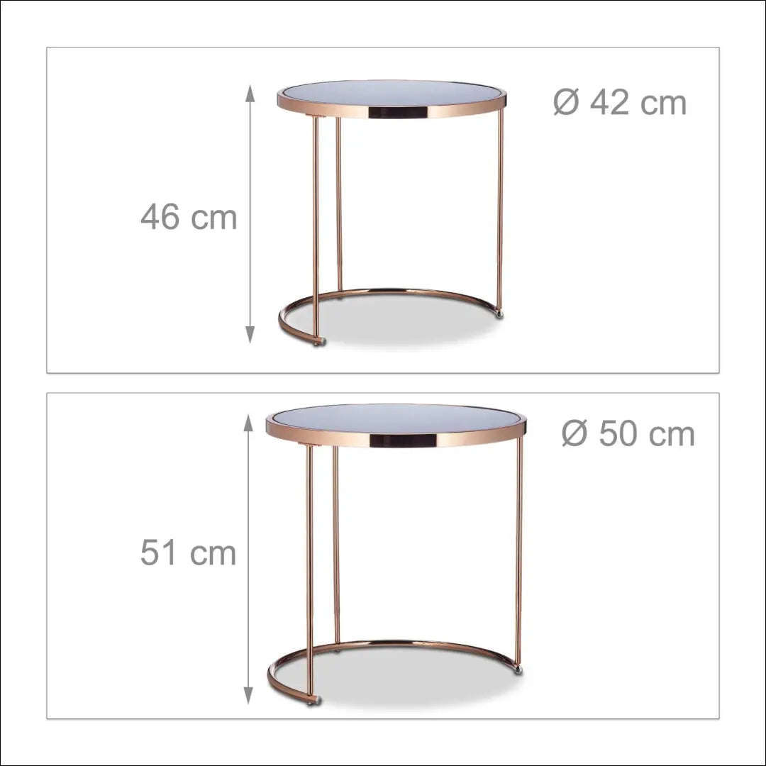 Šoninių staliukų komplektas (2vnt) SI1895 - €65 Save 50% 50-100, __label:Pristatymas 1-2 d.d., color-auksine,
