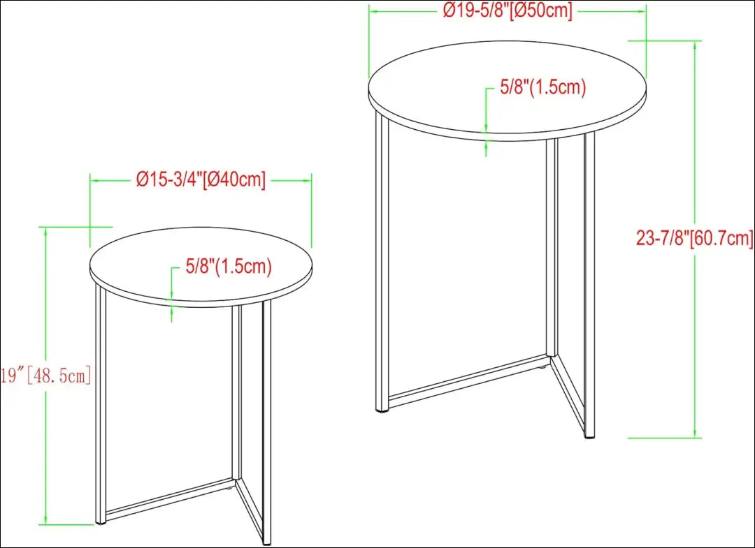 Šoninių staliukų komplektas (2vnt) SI1923 - €85 Save 50% 50-100, __label:Pristatymas 1-2 d.d., color-auksine,