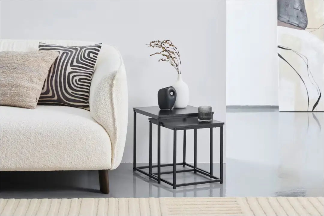 Šoninių staliukų komplektas (2vnt) SI2203 - €44 Save 50% 25-50, __label:Pristatymas 1-2 d.d., color-juoda,