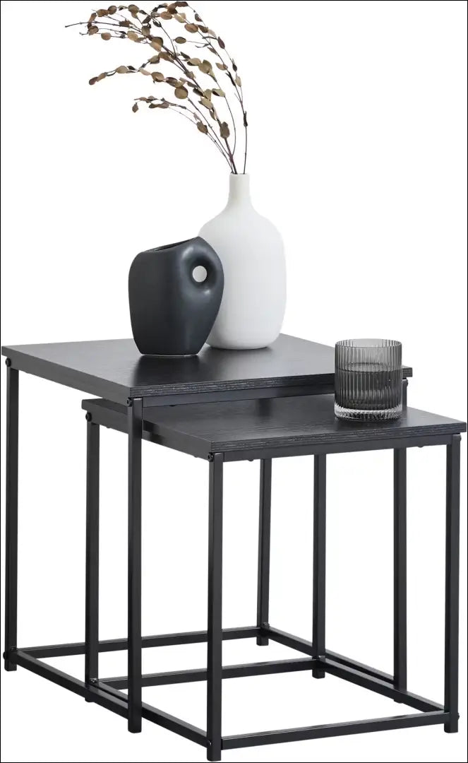 Šoninių staliukų komplektas (2vnt) SI2203 - €44 Save 50% 25-50, __label:Pristatymas 1-2 d.d., color-juoda,