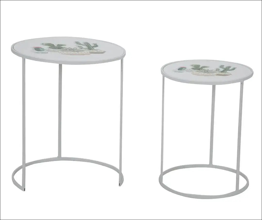 Šoninių staliukų komplektas (2vnt) SI922 - €58 Save 70% 50-100, __label:Pristatymas 1-2 d.d., color-balta, color-marga,
