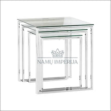 Laadige pilt üles galeriivaatesse Šoninių staliukų komplektas (3vnt) SI1017 - €88 Save 60% 50-100, color-sidabrine, material-metalas,
