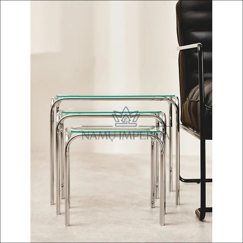 Šoninių staliukų komplektas (3vnt) SI1660 - €58 Save 55% 50-100, __label:Pristatymas 1-2 d.d., color-sidabrine,