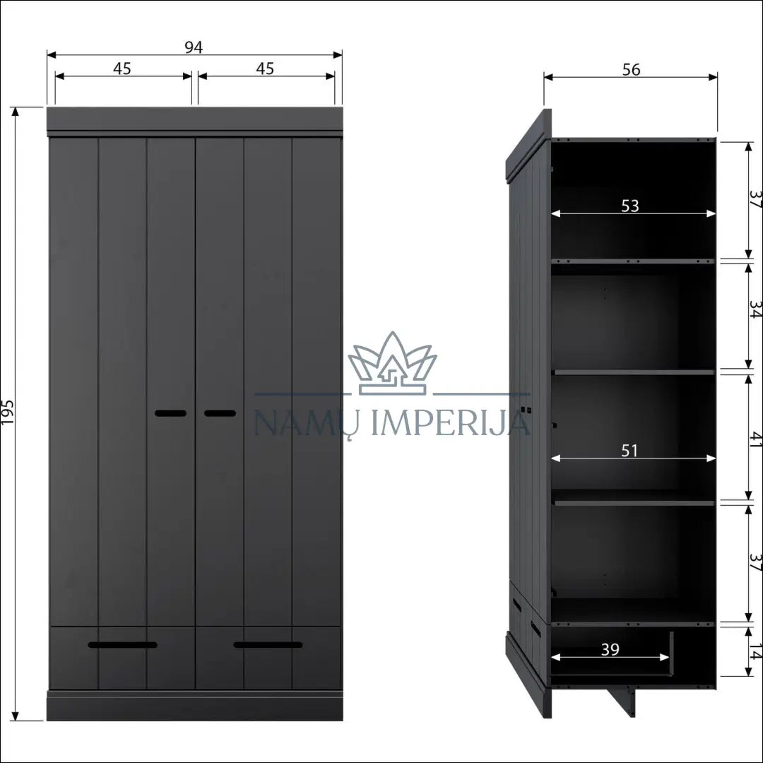 Spinta GI386 - €224 Save 65% __label:Pristatymas 1-2 d.d., biuro-baldai, color-juoda, material-mediena,