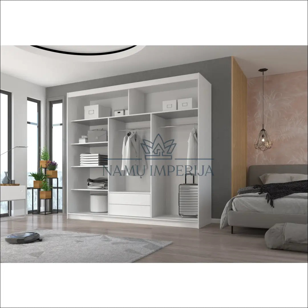 Spinta GI517 - €415 Save 50% __label:Pristatymas 1-2 d.d., color-balta, material-mediena, material-stiklas, miegamojo