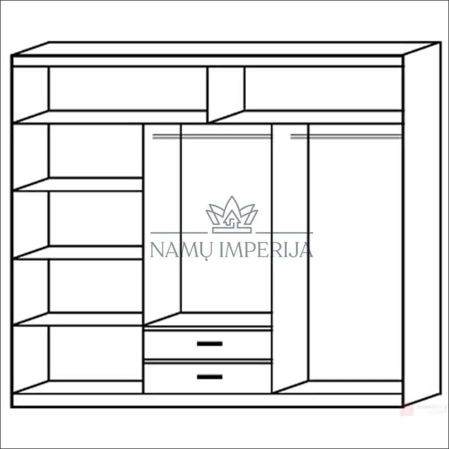 Spinta GI517 - €415 Save 50% __label:Pristatymas 1-2 d.d., color-balta, material-mediena, material-stiklas, miegamojo