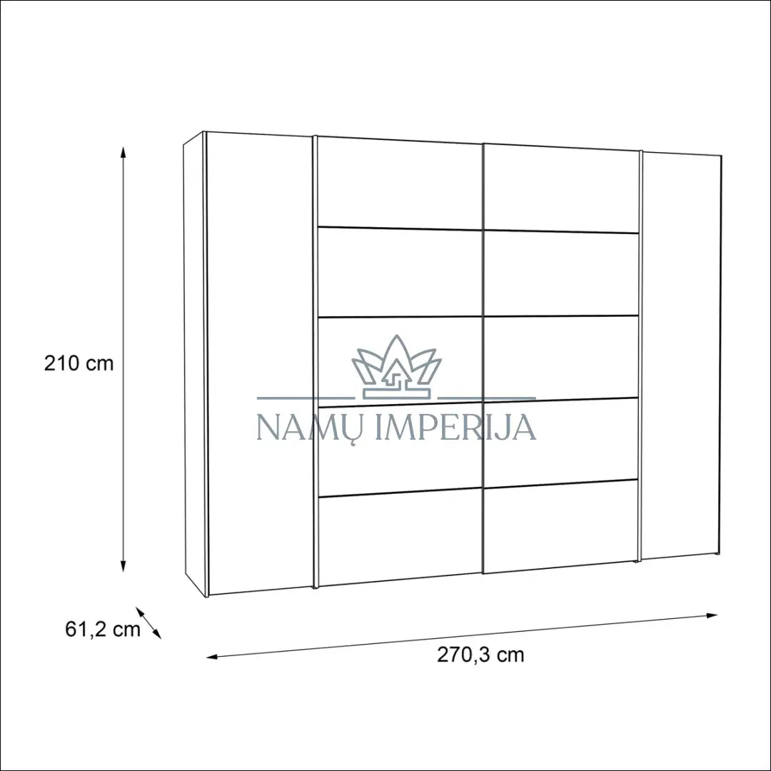 Spinta GI531 - €336 Save 60% __label:Pristatymas 1-2 d.d., color-pilka, color-ruda, material-mediena, miegamojo Virš