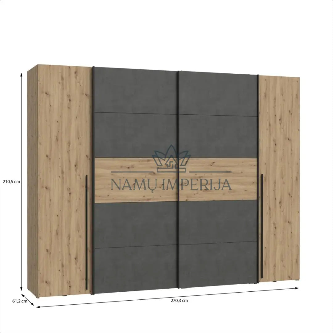 Spinta GI531 - €336 Save 60% __label:Pristatymas 1-2 d.d., color-pilka, color-ruda, material-mediena, miegamojo Virš