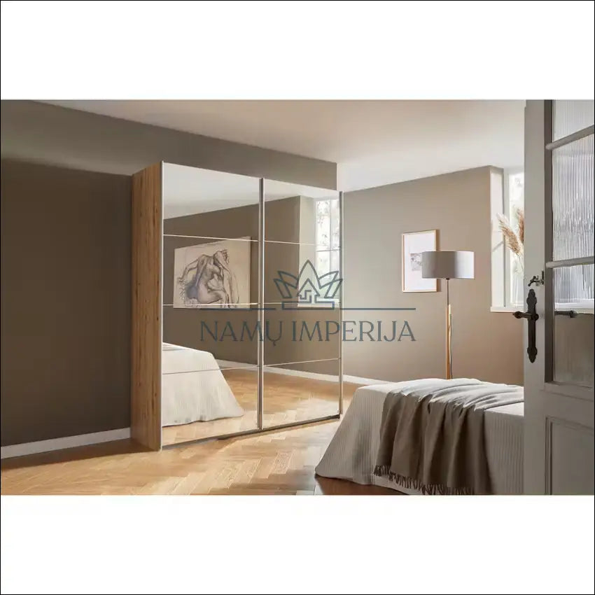 Spinta GI558 - €244 Save 50% __label:Pristatymas 1-2 d.d., color-ruda, material-mediena, material-stiklas, miegamojo