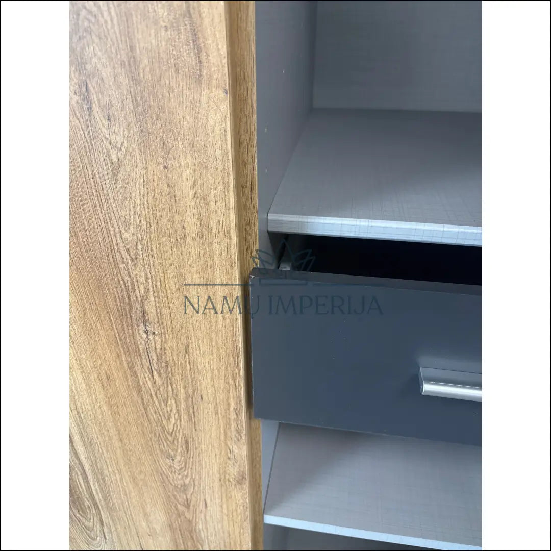 Spinta GI564 €200 Save 60% __label:Pristatymas 1 2 d.d., color pilka, ruda, material mediena, stiklas Virš Single Door