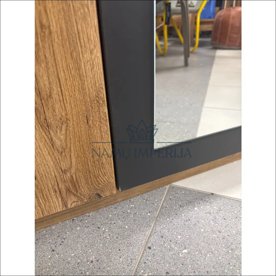 Spinta GI564 €200 Save 60% __label:Pristatymas 1 2 d.d., color pilka, ruda, material mediena, stiklas Virš Single Door
