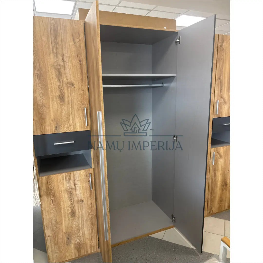 Spinta GI564 €200 Save 60% __label:Pristatymas 1 2 d.d., color pilka, ruda, material mediena, stiklas Virš Single Door