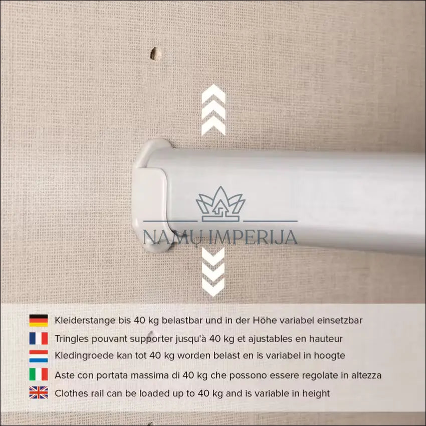 Spinta GI581 - €248 Save 55% __label:Pristatymas 1-2 d.d., color-balta, material-mediena, miegamojo, notouch50 Virš