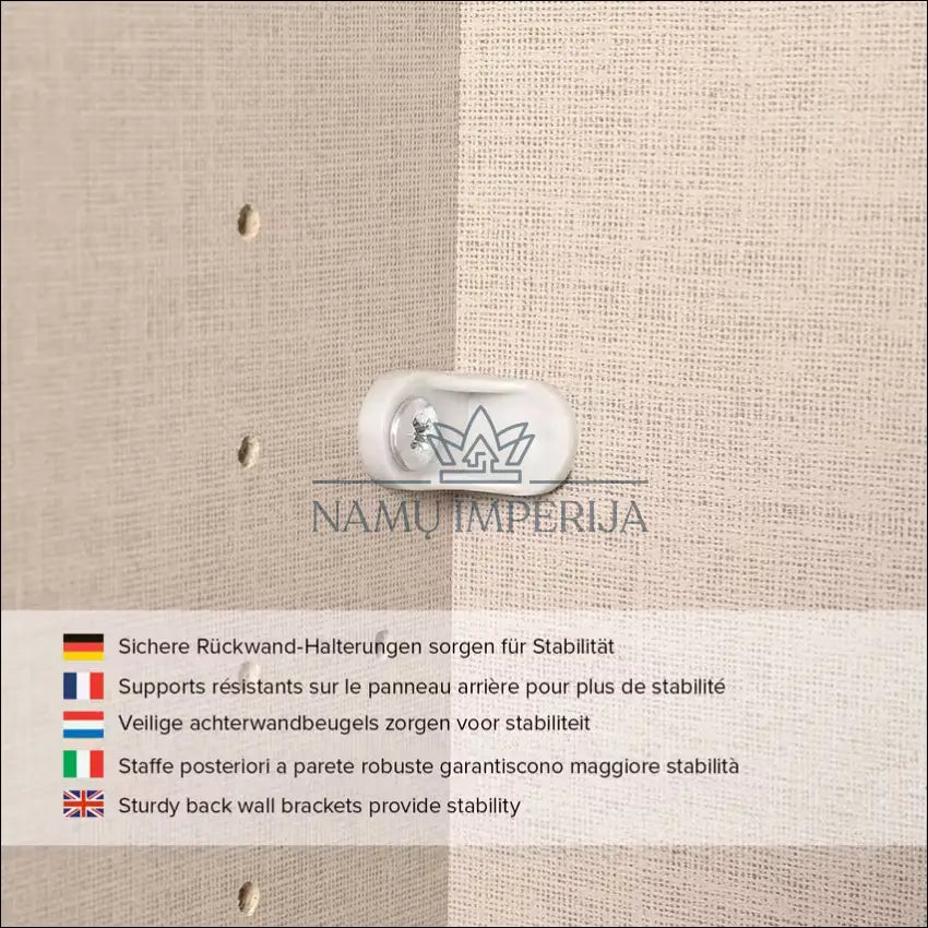 Spinta GI586 - €245 Save 50% __label:Pristatymas 1-2 d.d., color-pilka, material-mediena, miegamojo, over-200 Virš €200