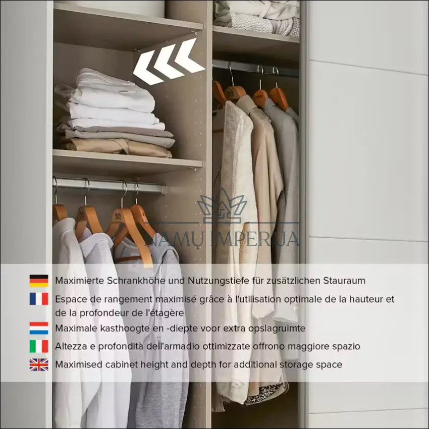 Spinta GI586 - €245 Save 50% __label:Pristatymas 1-2 d.d., color-pilka, material-mediena, miegamojo, over-200 Virš €200