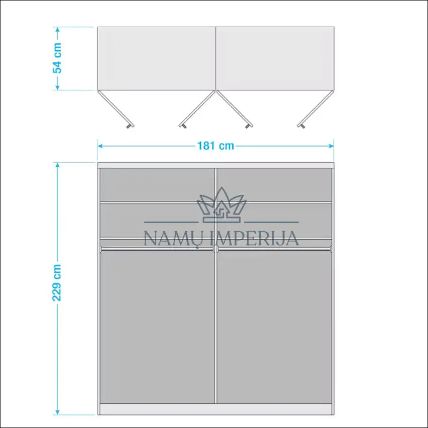 Spinta GI588 - €220 Save 50% __label:Pristatymas 1-2 d.d., biuro-baldai, color-balta, material-mediena, miegamojo Virš