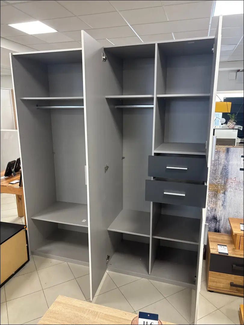 Spinta GI664 - €155 Save 60% 100-200, __label:Pristatymas 1-2 d.d., color-balta, color-pilka, material-mediena €100