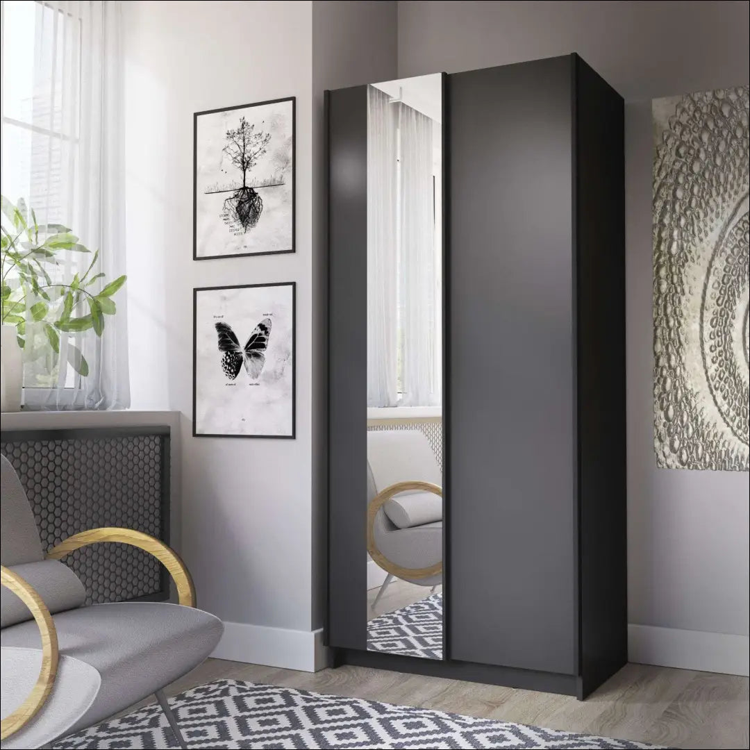 Spinta GI727 - €140 Save 55% 100-200, __label:Pristatymas 1-2 d.d., color-juoda, material-mediena, material-stiklas