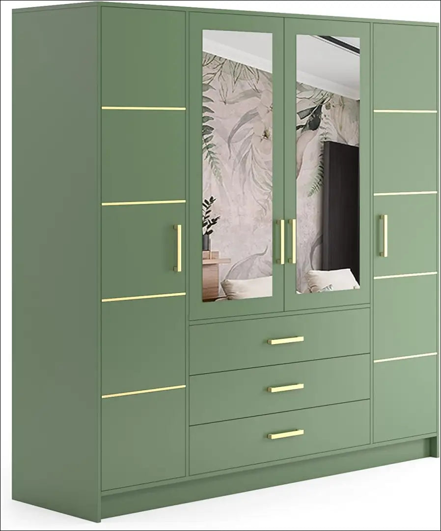 Spinta GI895 - €396 Save 40% __label:Pristatymas 1-2 d.d., color-zalia, material-mediena, material-stiklas, miegamojo