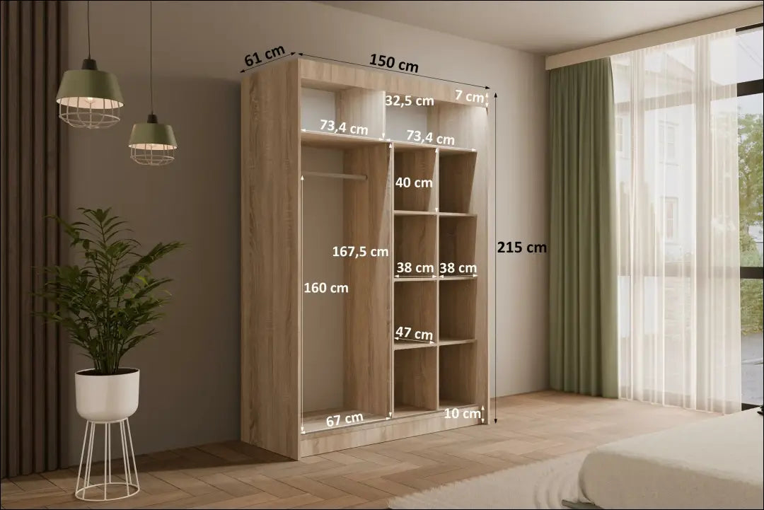 Spinta su LED apšvietimu GI912 - €420 Save 50% __label:Pristatymas 1-2 d.d., color-ruda, material-mdf, miegamojo,