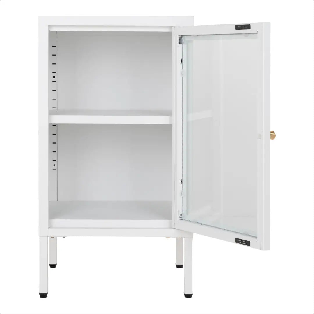Spintelė 1 stiklinės durys plienas balta 38x35x70 cm RD484 - €82 Save 15% 50-100, __label:Pristatymas 5-14 d.d., Balta,