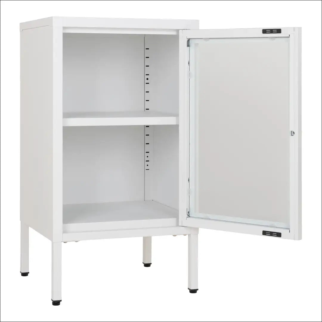 Spintelė 1 stiklinės durys plienas balta 38x35x70 cm RD484 - €82 Save 15% 50-100, __label:Pristatymas 5-14 d.d., Balta,