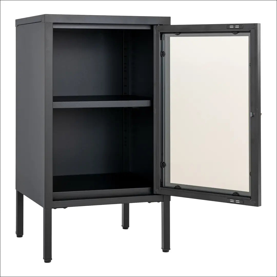 Spintelė 1 stiklinės durys plienas juoda 38x35x70 cm RD483 - €131 Save 15% 100-200, __label:Pristatymas 5-14 d.d.,