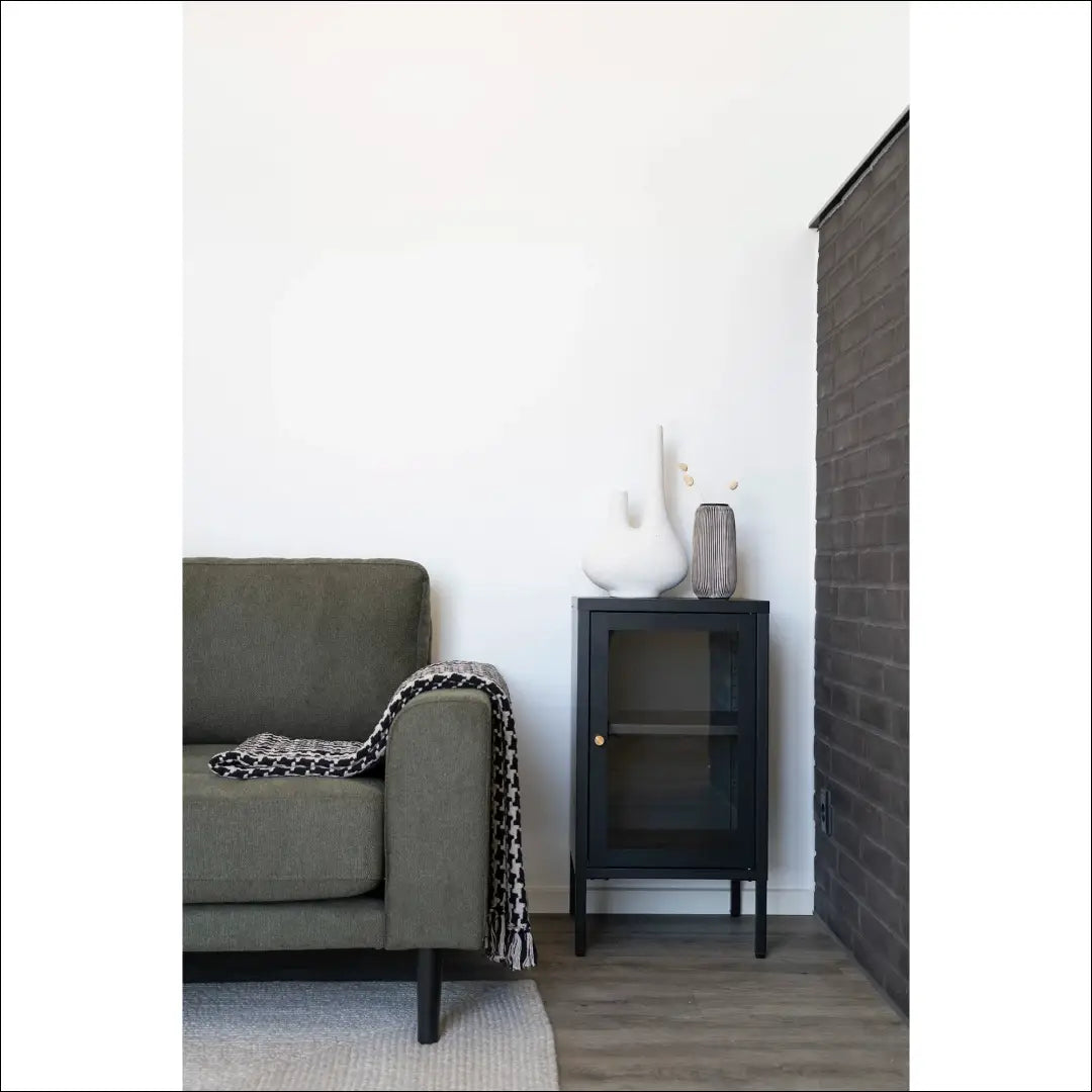 Spintelė 1 stiklinės durys plienas juoda 38x35x70 cm RD483 - €131 Save 15% 100-200, __label:Pristatymas 5-14 d.d.,