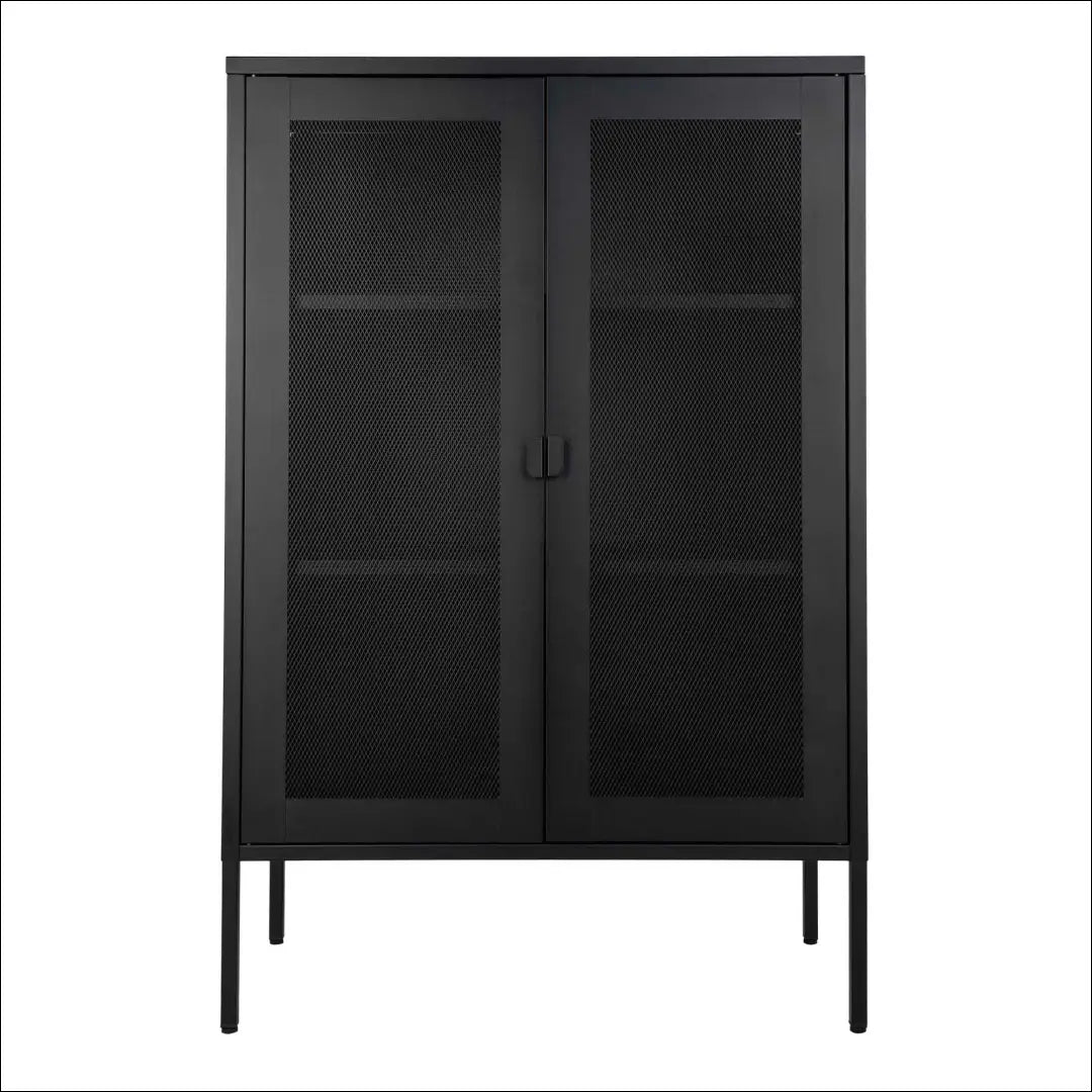 Spintelė 2 tinklinės durys plienas juoda 80x40x120 cm RD495 - €293 Save 15% __label:Pristatymas 5-14 d.d., Chests,