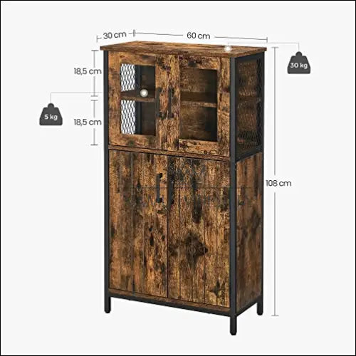 Spintelė SM1116 - €224 Save 30% __label:Pristatymas 5-14 d.d., notouch30, over-200, song, spalva-ruda 60x30x108cm