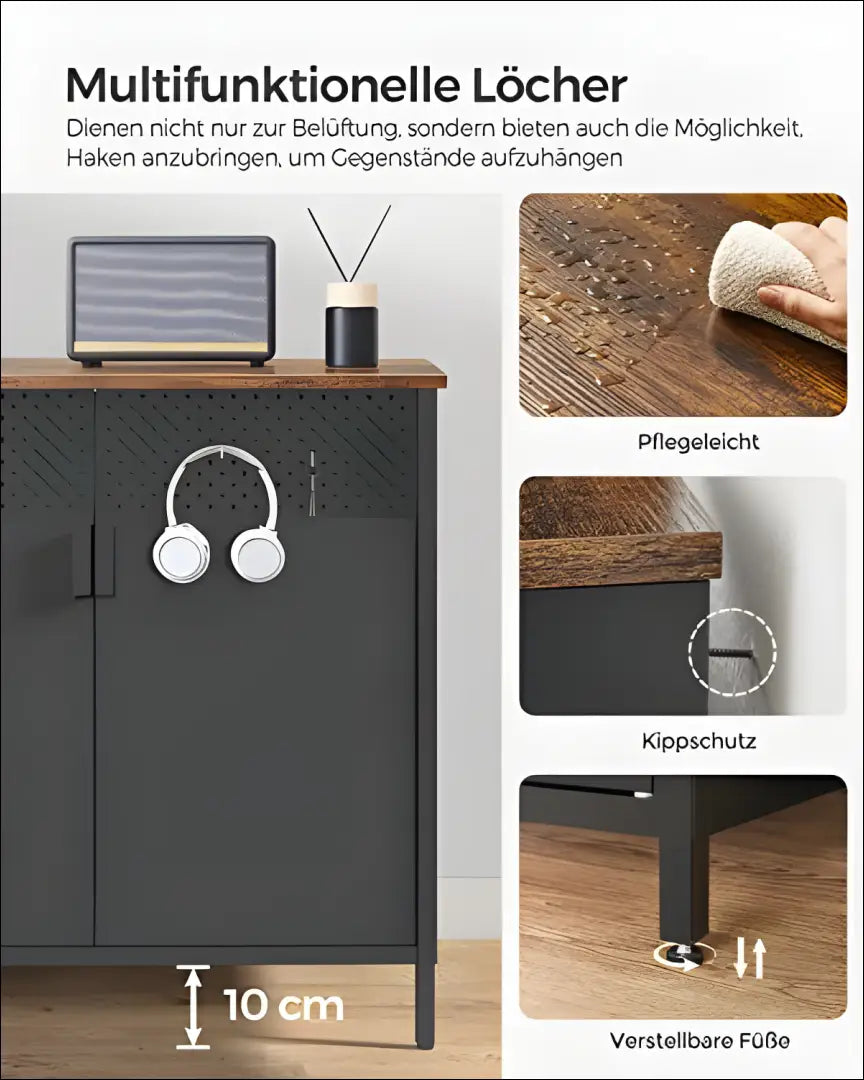 Spintelė SM1666 - €153 Save 40% 100-200, __label:Pristatymas 5-14 d.d., notouch30, song, spalva-juoda 80x40x76cm
