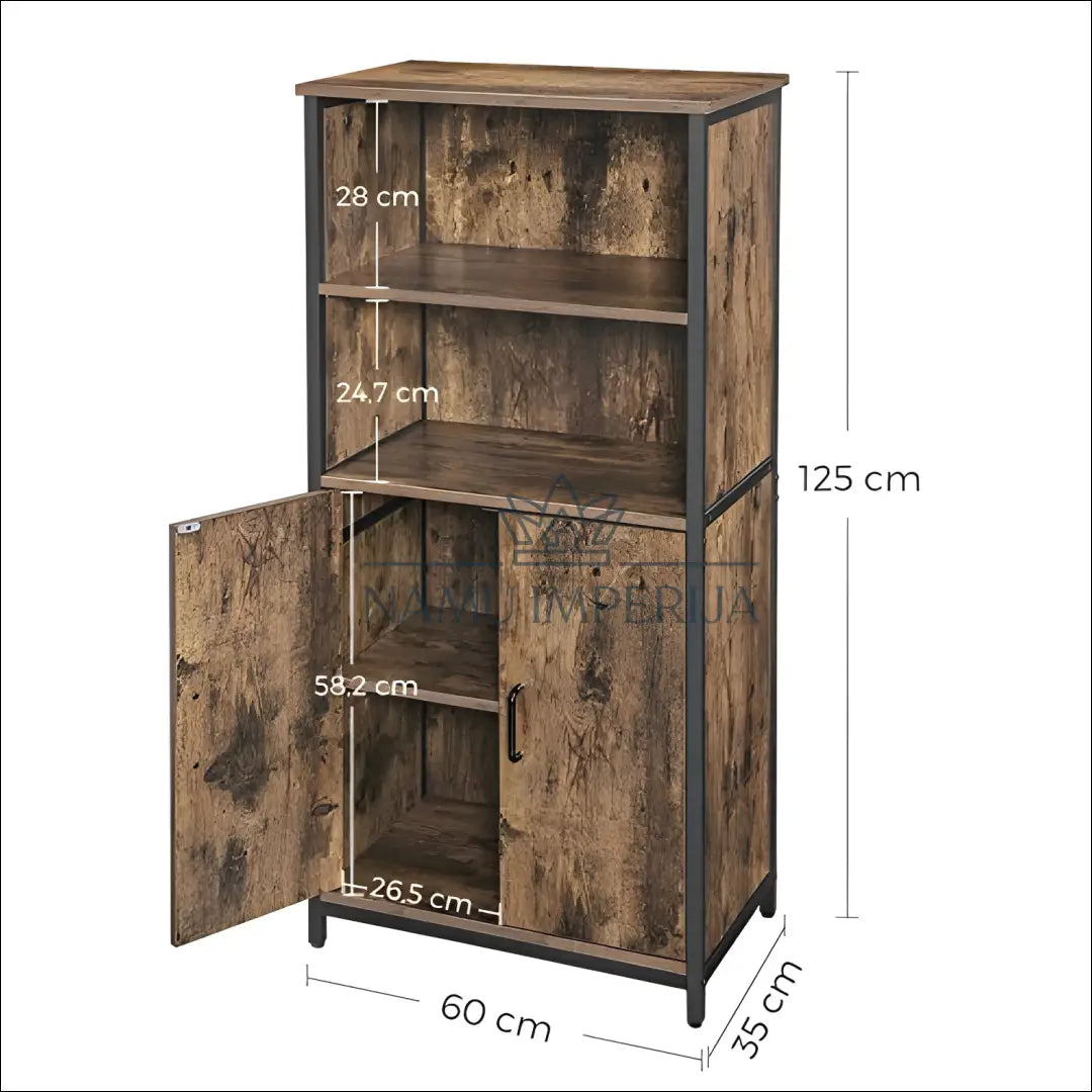 Spintelė SM1670 - €191 Save 30% 100-200, __label:Pristatymas 5-14 d.d., notouch30, song, spalva-ruda 60x35x124.5cm