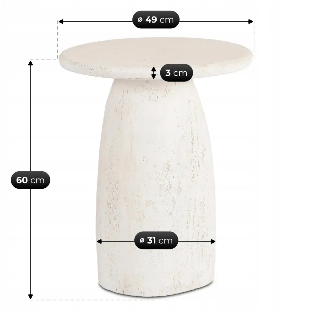 Stalas 49 cm kreminės/smėlinės spalvos modernus TE2521 - €93.34 Save 15% __label:Pristatymas 5-14 d.d., Newelite