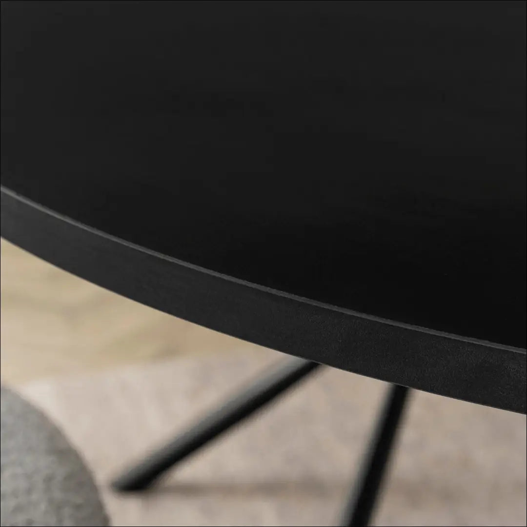 Stalas apvalus iš MDF juodos spalvos 80 cm TE621 - €104 Save 15% 100-200, __label:Pristatymas 5-14 d.d., elite, Stoły,