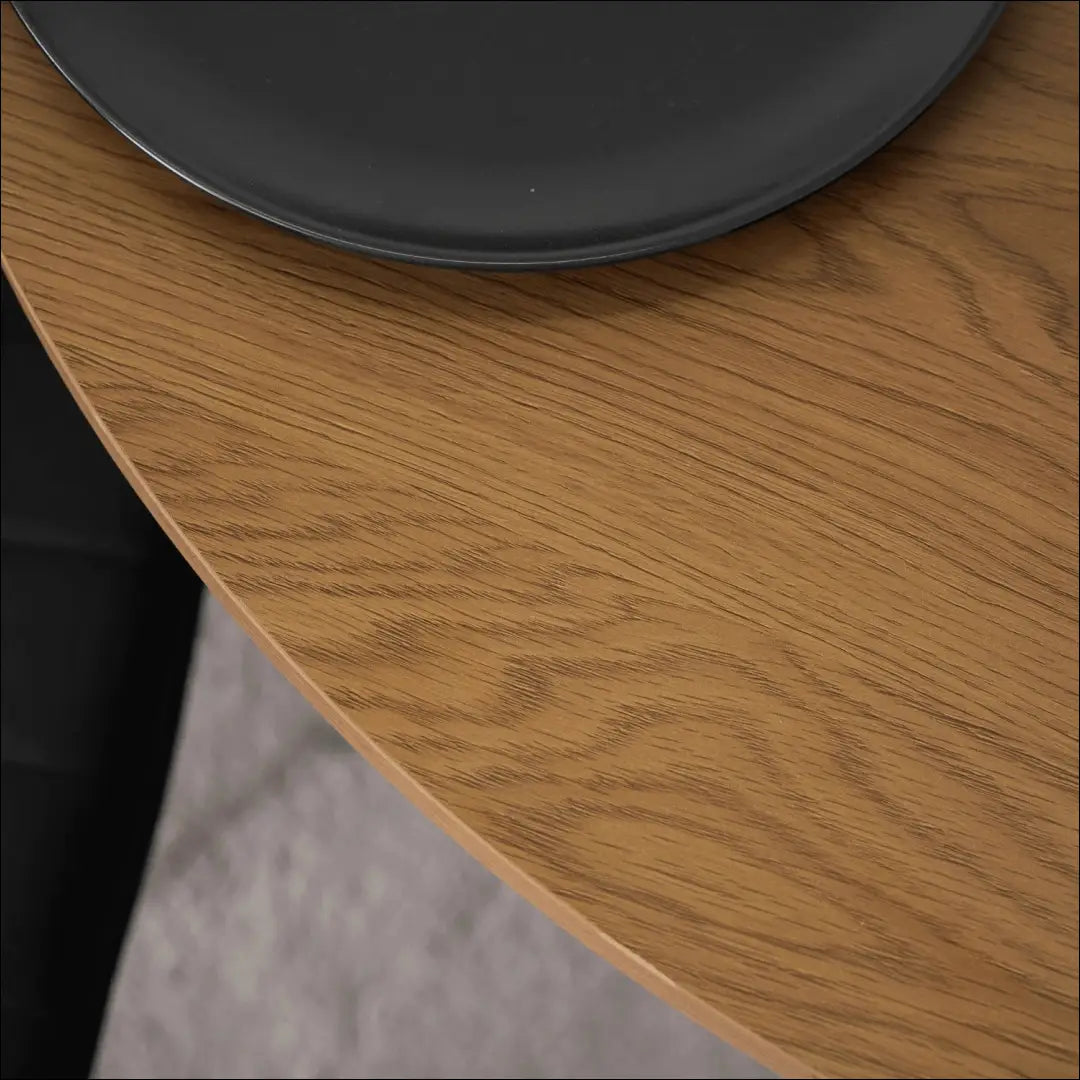 Stalas apvalus iš MDF juodos spalvos / ąžuolo 80 cm TE623 - €104 Save 15% 100-200, __label:Pristatymas 5-14 d.d.,