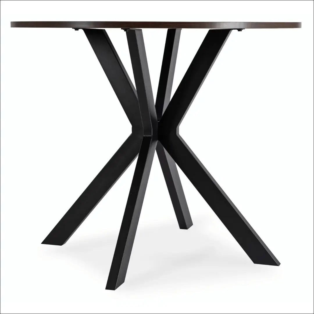 Stalas apvalus iš MDF juodos spalvos / riešuto 80 cm TE622 - €104 Save 15% 100-200, __label:Pristatymas 5-14 d.d.,