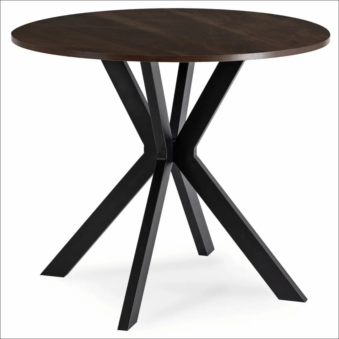 Stalas apvalus iš MDF juodos spalvos / riešuto 80 cm TE622 - €104 Save 15% 100-200, __label:Pristatymas 5-14 d.d.,