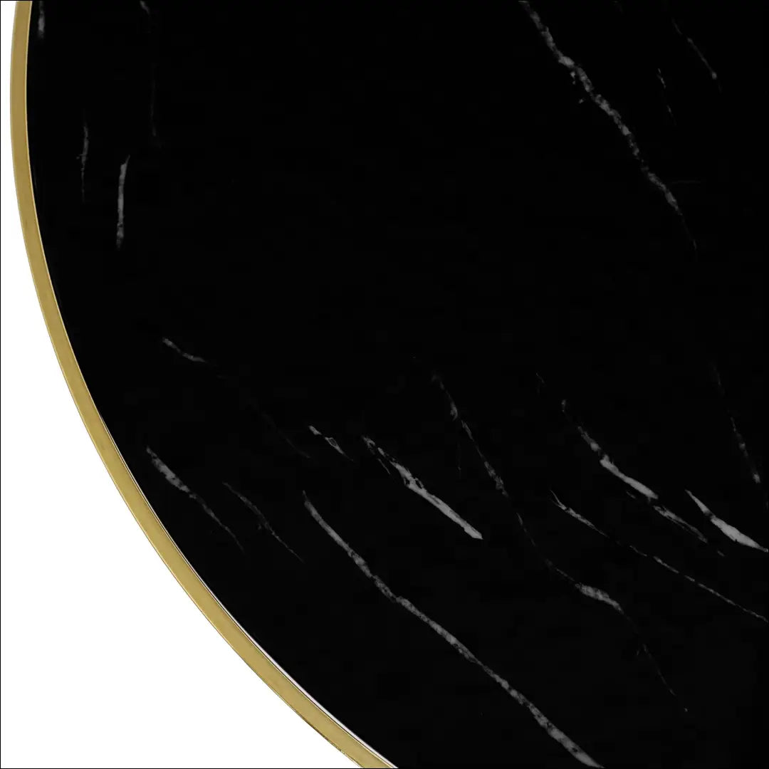 Stalas apvalus su stikliniu stalviršiu juodos spalvos / auksinės 100 cm TE160 - €149 Save 15% 100-200,