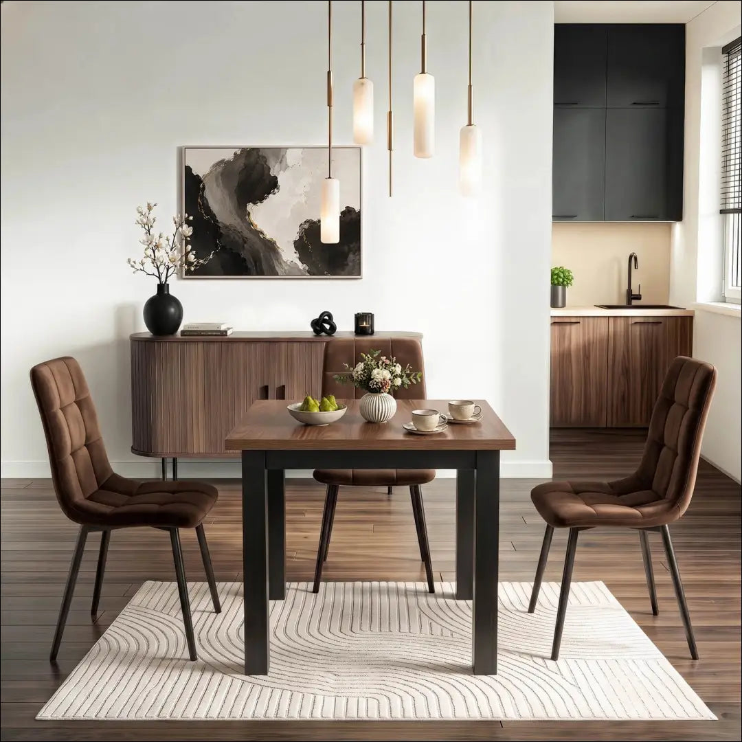 Stalas MAX 80-160 cm Nicea riešuto spalvos/juodas TE2554 - €162.26 Save 15% __label:Pristatymas 5-14 d.d., Newelite