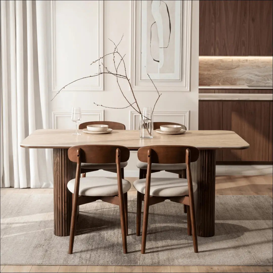 Stalas su keraminiu stalviršiu riešuto spalvos 180 cm TE1129 - €412 Save 15% __label:Pristatymas 5-14 d.d., elite,